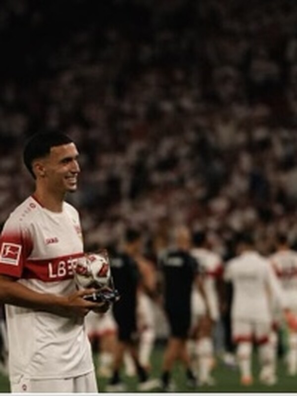 Joueur de football après le match