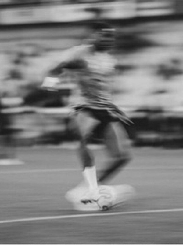 Joueur photographié avec un effet de filé